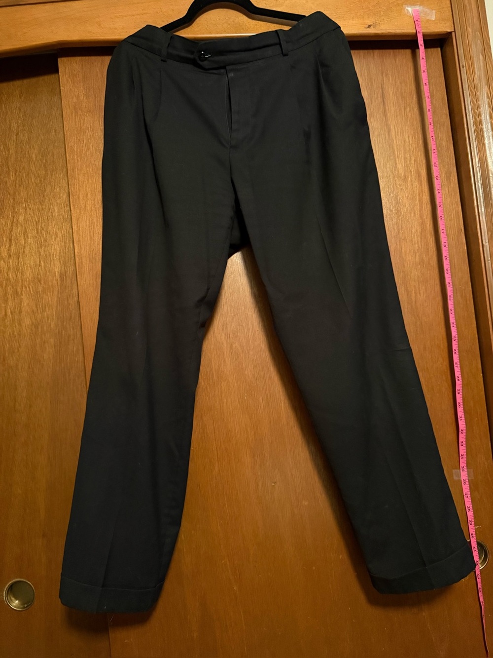 Stafford Men’s Cuffed Slacks Black Size 36x30